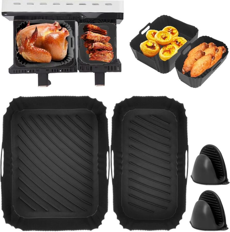 Dailygoods Silicone Mould Accessoires voor Air Fryer Geschikt voor Modellen