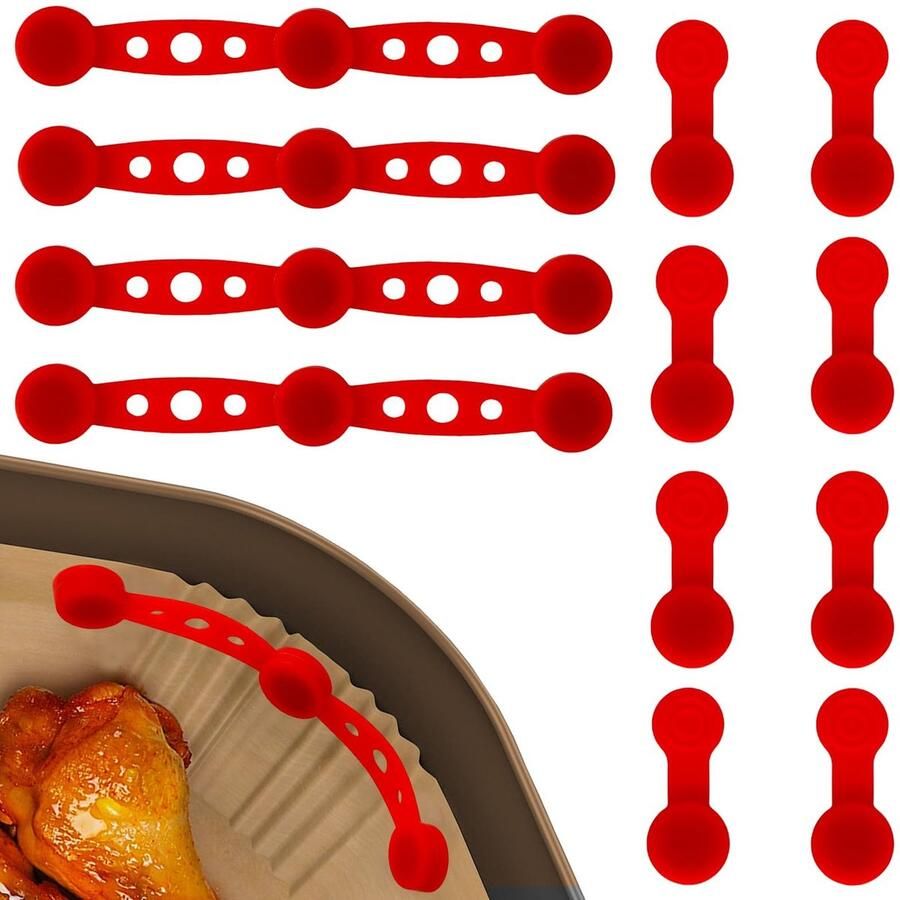 Dailygoods Silicone Sluiting voor Airfryer met Magneten en Bakpapierbevestiging