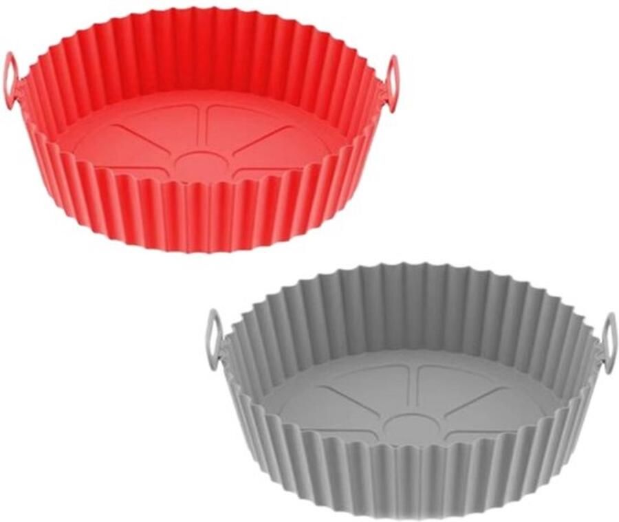 Dailygoods- Siliconen Luchtfriteuse 2 Stuks Bakplaat Bakvormen