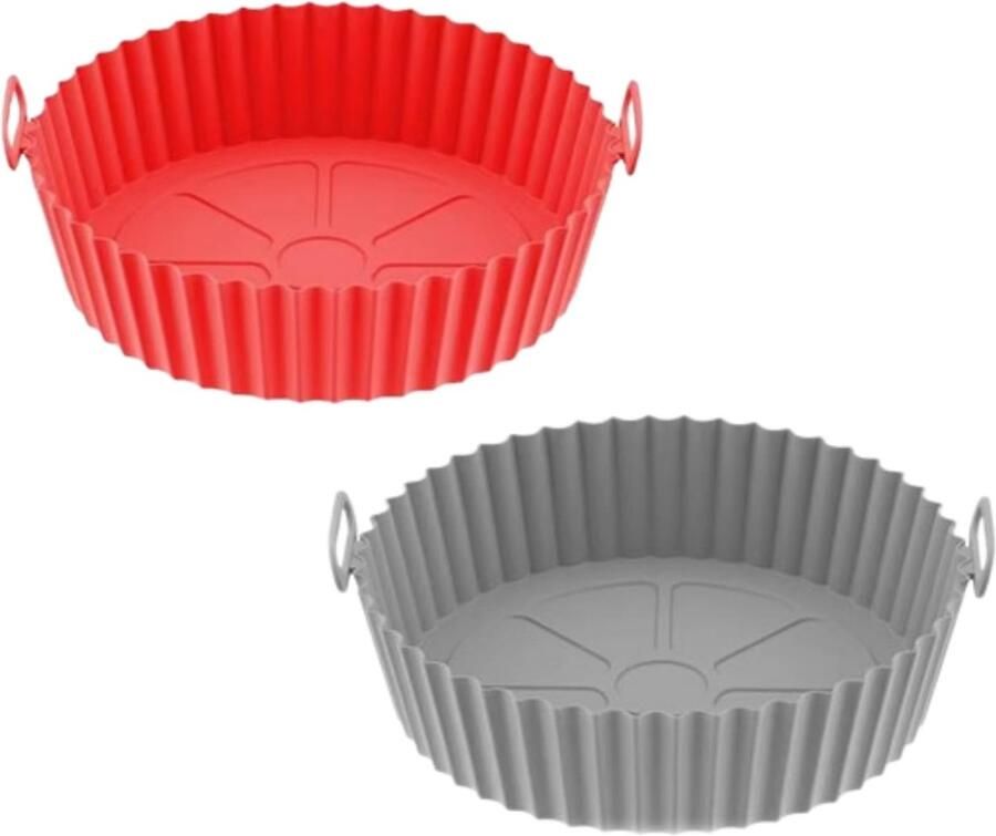 Dailygoody Siliconen Luchtfriteuse Mand 2 Stuks Flexibel en Duurzaam Geschikt voor Oven en Magnetron Kleur zoals afgebeeld Perfect vo