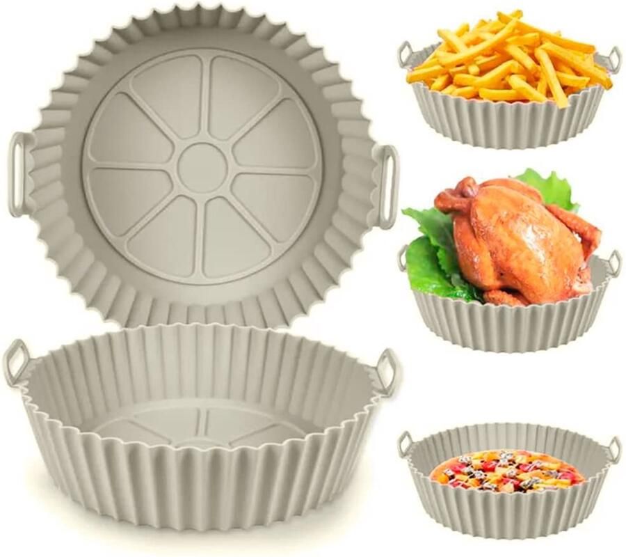Dailygoods- Siliconen Vorm 20 cm Herbruikbare Bakvorm Accessoire voor Luchtfriteuse BPA-vrij Duurzaam Ontwerp Geschikt voor Oven en Magnetron