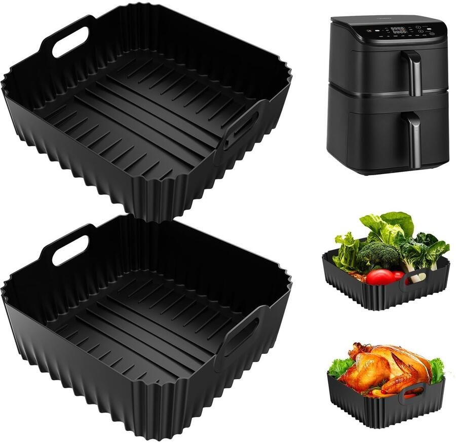 Dailygoods- Siliconen Vorm Bakvorm Airfryer Accessoires Voor Cosori Turbo Tower Duurzaam Antiaanbaklaag