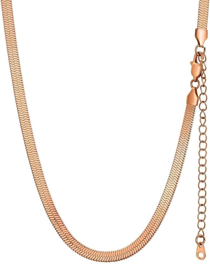 Dailygoods Slangketting Roestvrij Staal Uniseks voor Dames en Heren