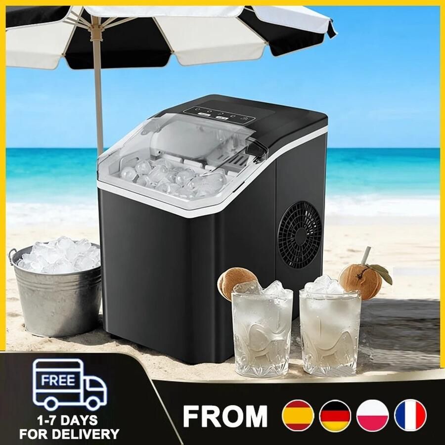 Dailygoods Snelle ijsmachine voor op het bureau 9 bolvormige ijsblokjes in 6 minuten draagbaar kleiner lichter voor