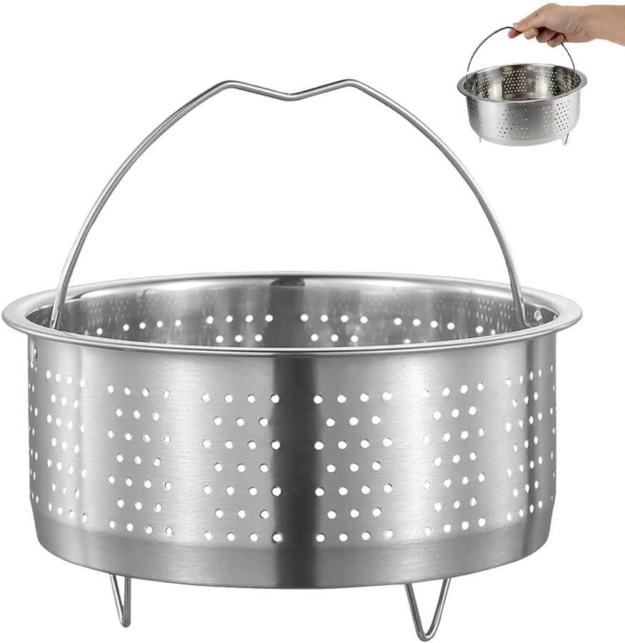 Dailygoods Stoomkoker Stoommandje met Handvat 16 cm