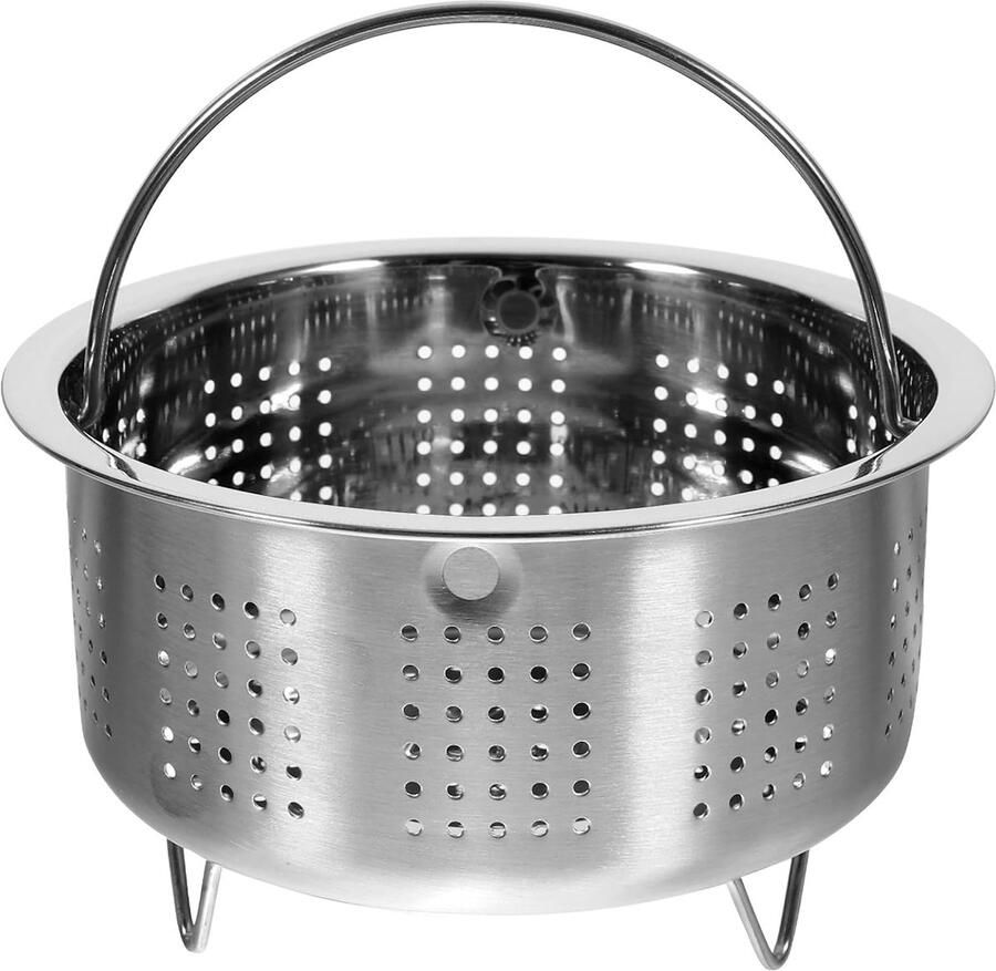 Dailygoods Stoommand Roestvrij staal 14 cm Vaatwasserbestendig Groenten stomen Voor elektrisch fornuis Zilver