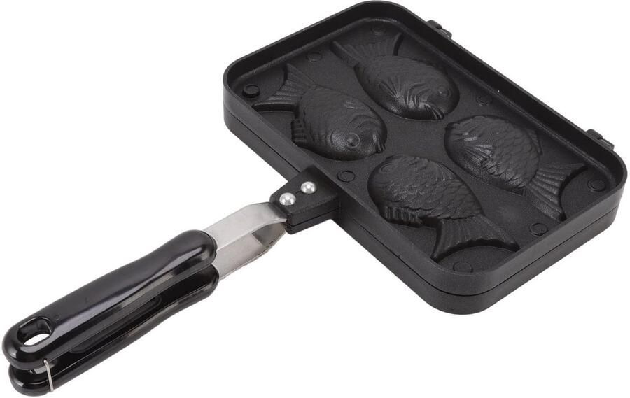 Omgoods Taiyaki Cake Pan Dubbele Visvormige Wafelmaker met Antikleeflaag