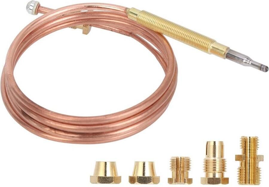 Dailygoods- Thermokoppel Universeel 900 mm Vervangende Kit Gasonderdelen Gasfornuis Inductiekookplaat Schokbestendig Temperatuursonde