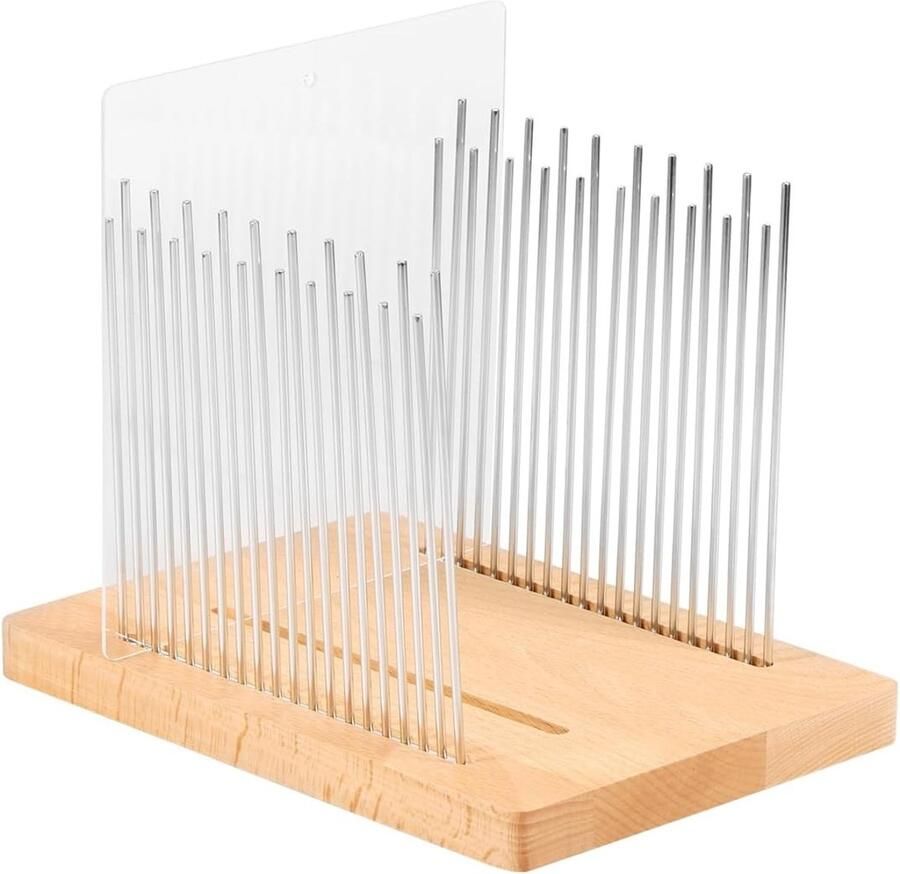 Dailygoods Verstelbare Broodsnijder met Houten Geleider voor Zelfgebakken Brood