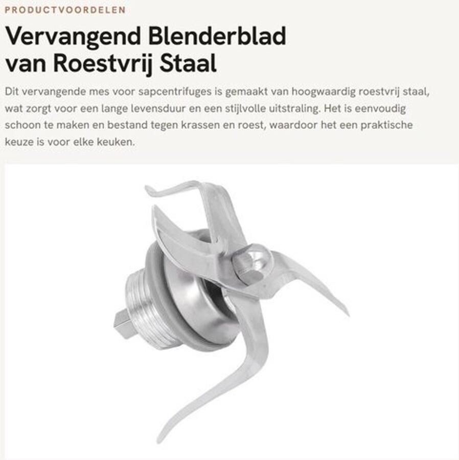 Dailygoods-vervangend blenderblad roestvrij staal duurzaam