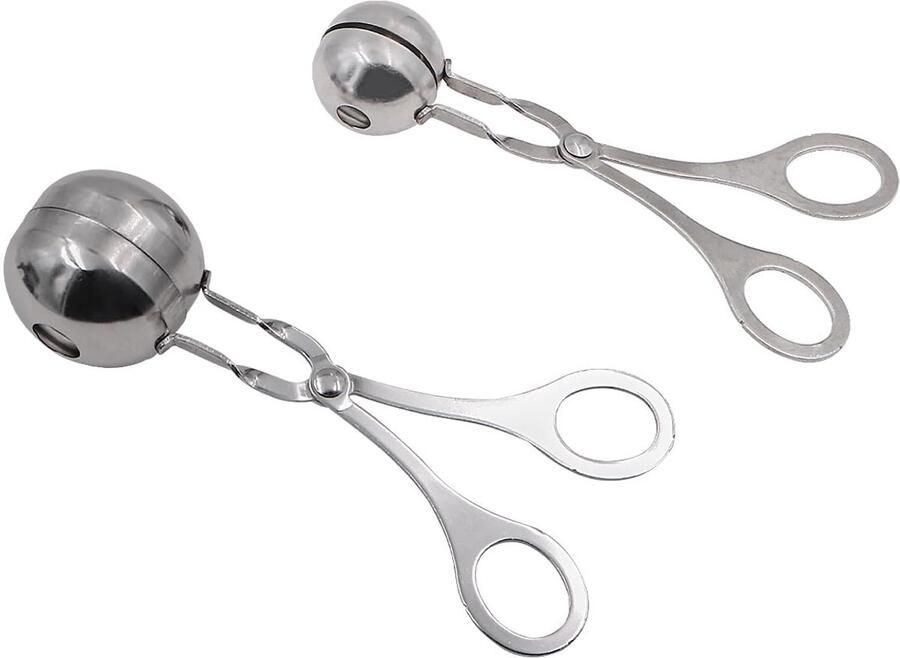 Inovra- Vleesballer roestvrij staal Antiaanbakbal Maker Keukentang Koekjesdeeg Schep Cake Pop Maker Duurzaam en Corrosiebestendig Gehaktballenmaker
