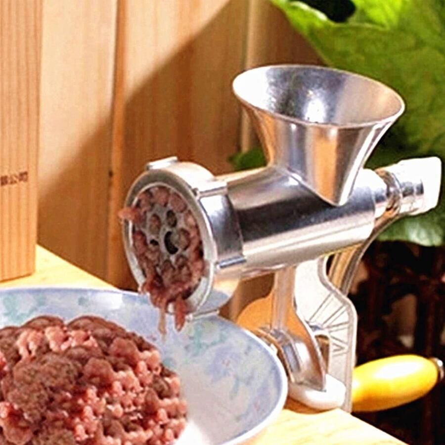 Dailygoods- Vleesmolen Handmatig Aluminium Eenvoudige Bediening Veilig en Robuust Ruimtebesparend Veelzijdig Gebruik Vleesmaler