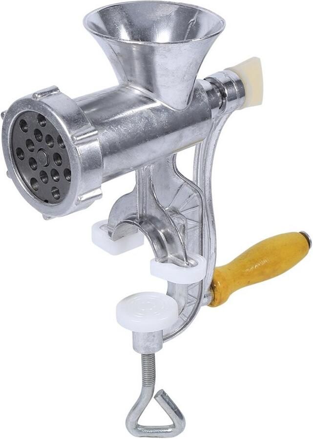 Dailygoods- Vleesmolen Handmatig Aluminiumlegering Multifunctionele Keukenmachine Gehakt Worstjes Verstelbare Standaard Max. 22 cm breed Gehaktmolen
