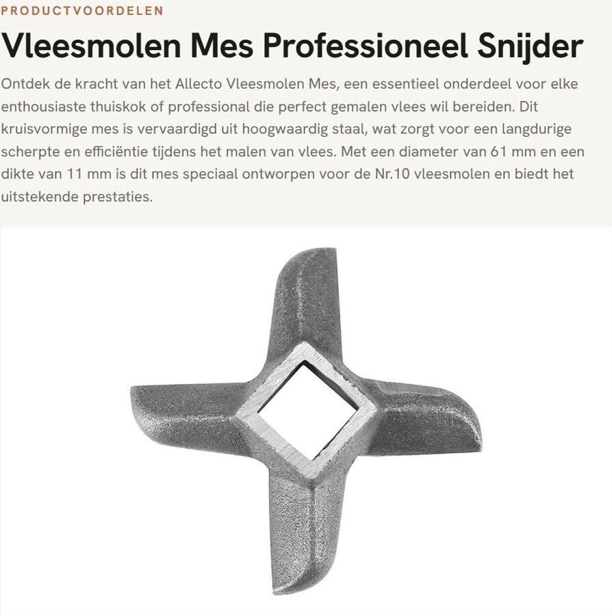 Dailygoods- Vleesmolenmes Professioneel Staal Vleesmessen Set Snijder Keuken Breed scala aan toepassingen Vleesmes