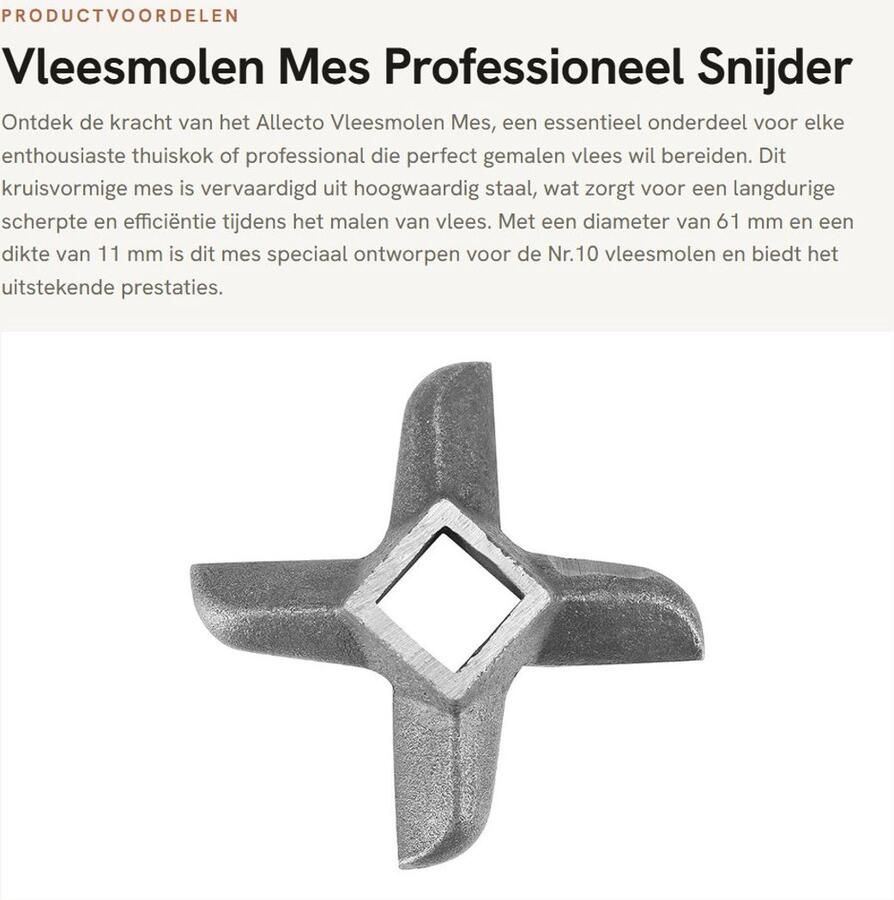 Dailygoods- Vleesmolenmes Professioneel Staal Vleesmessen Set Snijder Keuken Breed scala aan toepassingen Vleesmes
