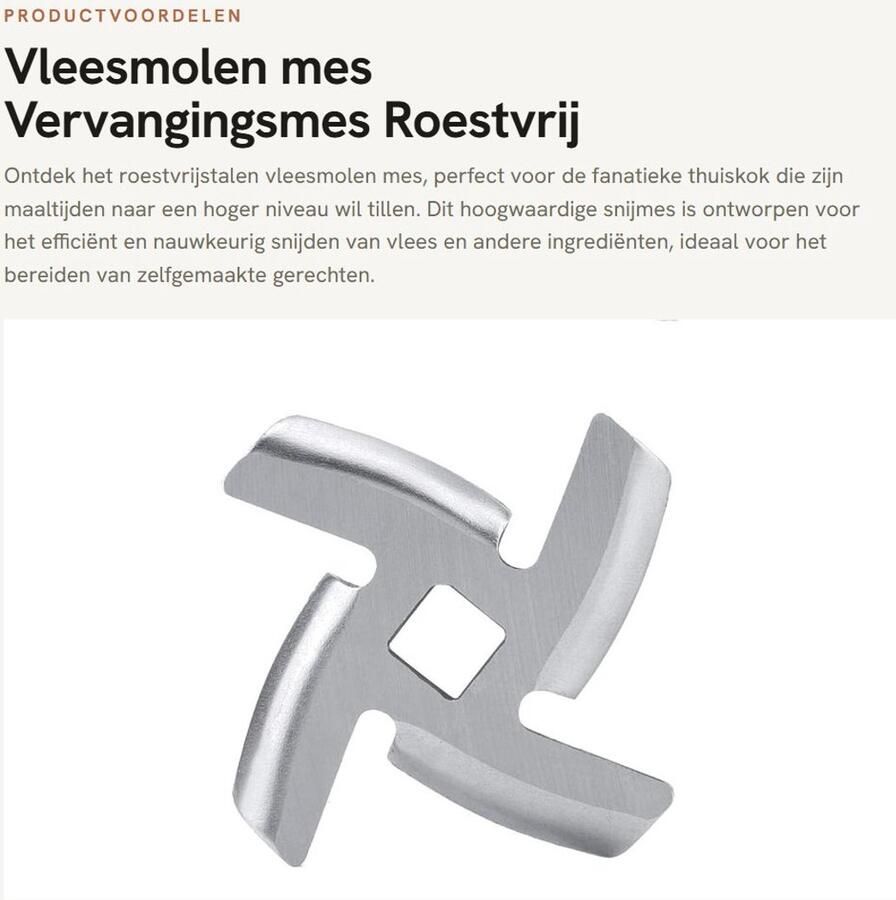 Vleesmolen Blad Roestvrij Staal Keuken Voedsel Snijmes Vervanging Elektrisch Handmatig Reserveonderdeel Chef Gehaktmolen - Foto 2