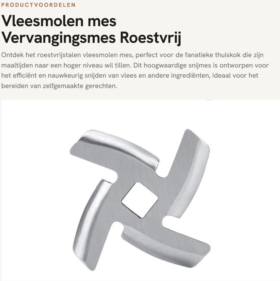 Vleesmolen Blad Roestvrij Staal Keuken Voedsel Snijmes Vervanging Elektrisch Handmatig Reserveonderdeel Chef Gehaktmolen