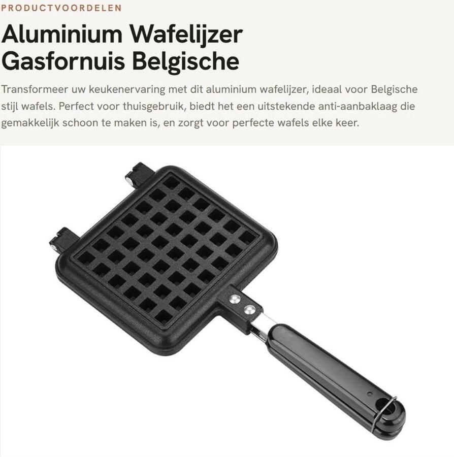 Dailygoods- Wafelijzer met Gegoten Anti-aanbaklaag Wafelijzer voor