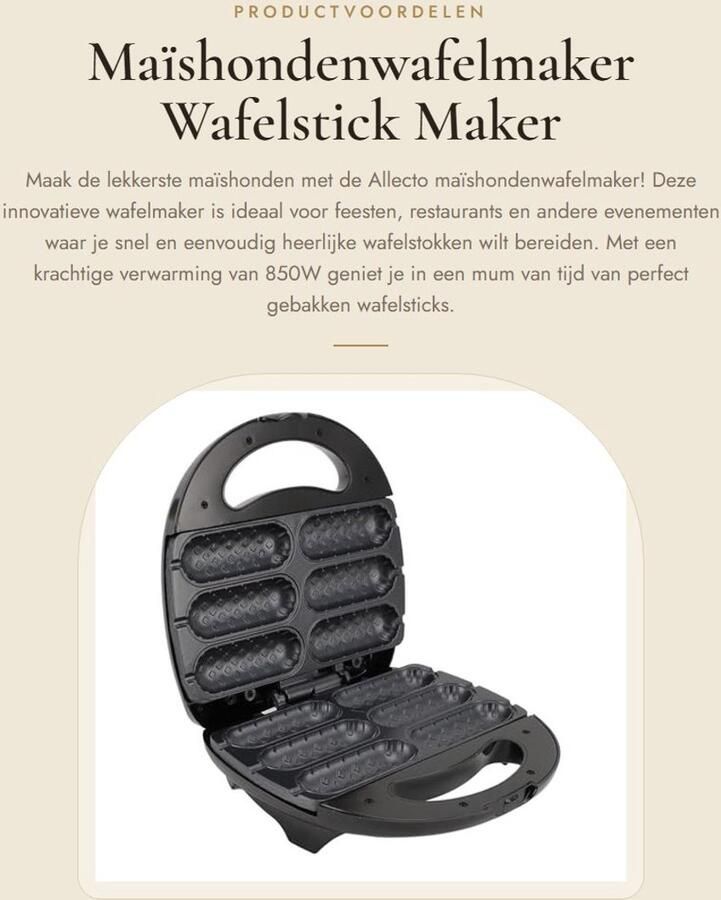 Dailygoody OmGoods Dailygoody Maïshondenwafelmaker Wafelstick Maker Snelle Verwarming Zwart Hotdog Machine Eenvoudig Schoon te Maken Geschikt voor Feest en
