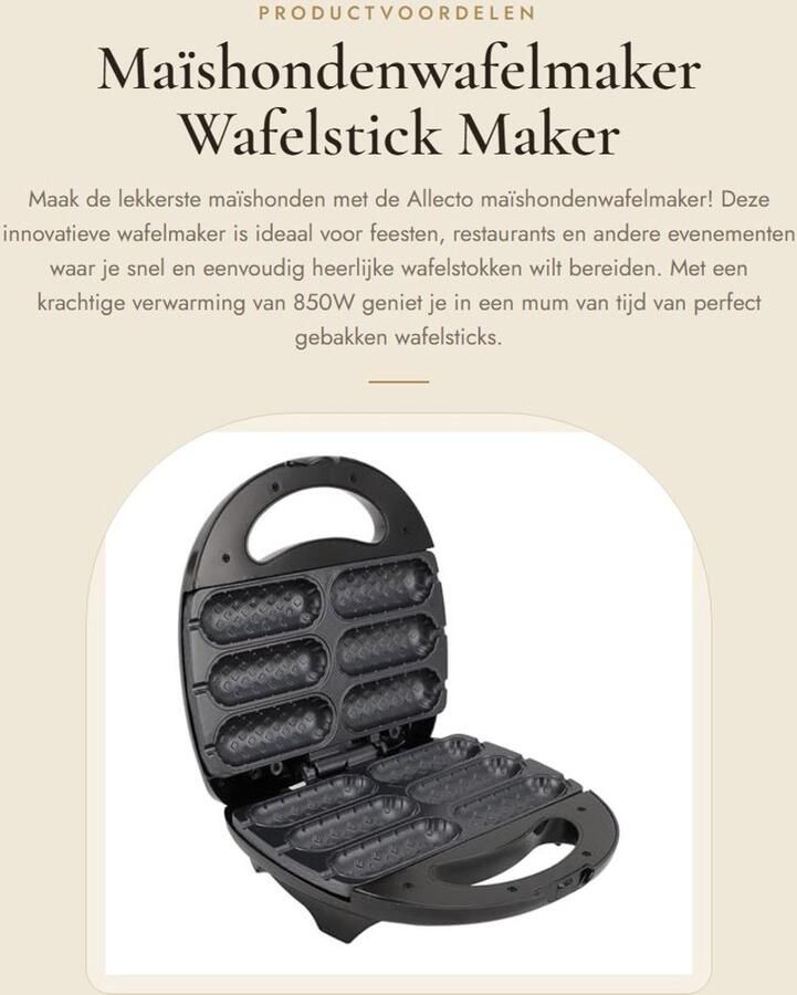 By shayne Maïshondenwafelmaker Wafelstick Maker Snelle Verwarming Zwart Hotdog Machine Eenvoudig Schoon te Maken Geschikt voor Feest en