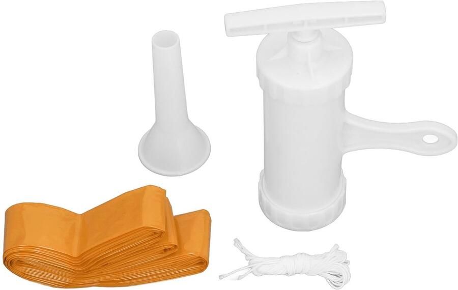Dailygoods- Worstenvellen Hoge Temperatuur Weerstand Plastic Handmatige Vulhoppers Veilig en Eenvoudig in Gebruik Set van 10 11 Onderdelen Worstenhuid