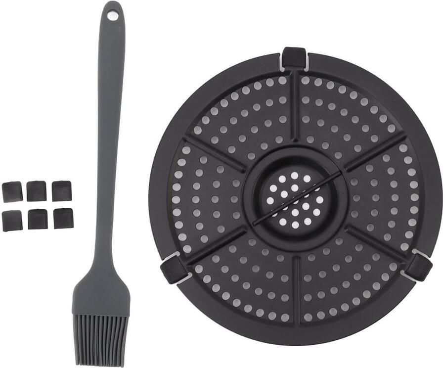 Dailygoody Air Fryer Vervangende Grill Pan Roestvrij Staal 16cm Vaatwasserbestendig Friteuse Accessoires Geschikt voor Keuken