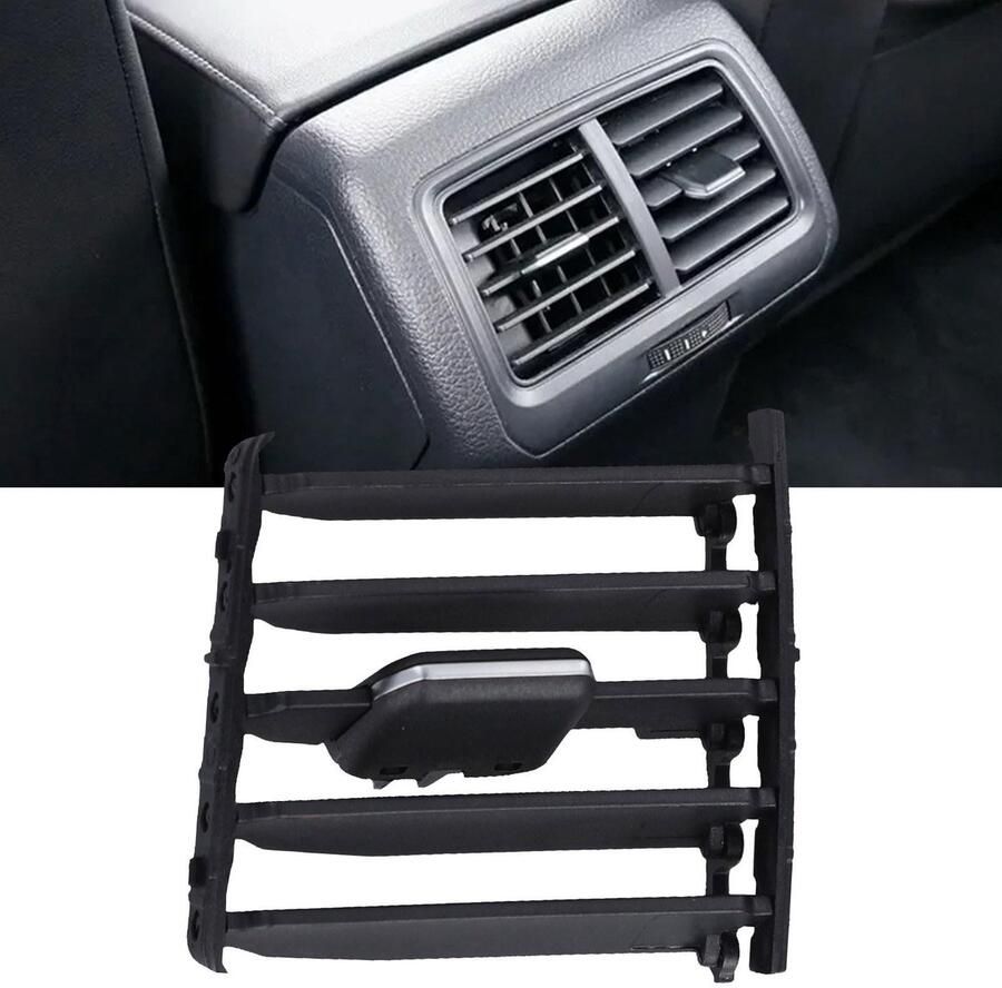 Dailygoody Armleuning Center AC Air Vent Grill Clip Trim Universele montage Zwart Stabiele kenmerken Eenvoudige installatie Geschikt