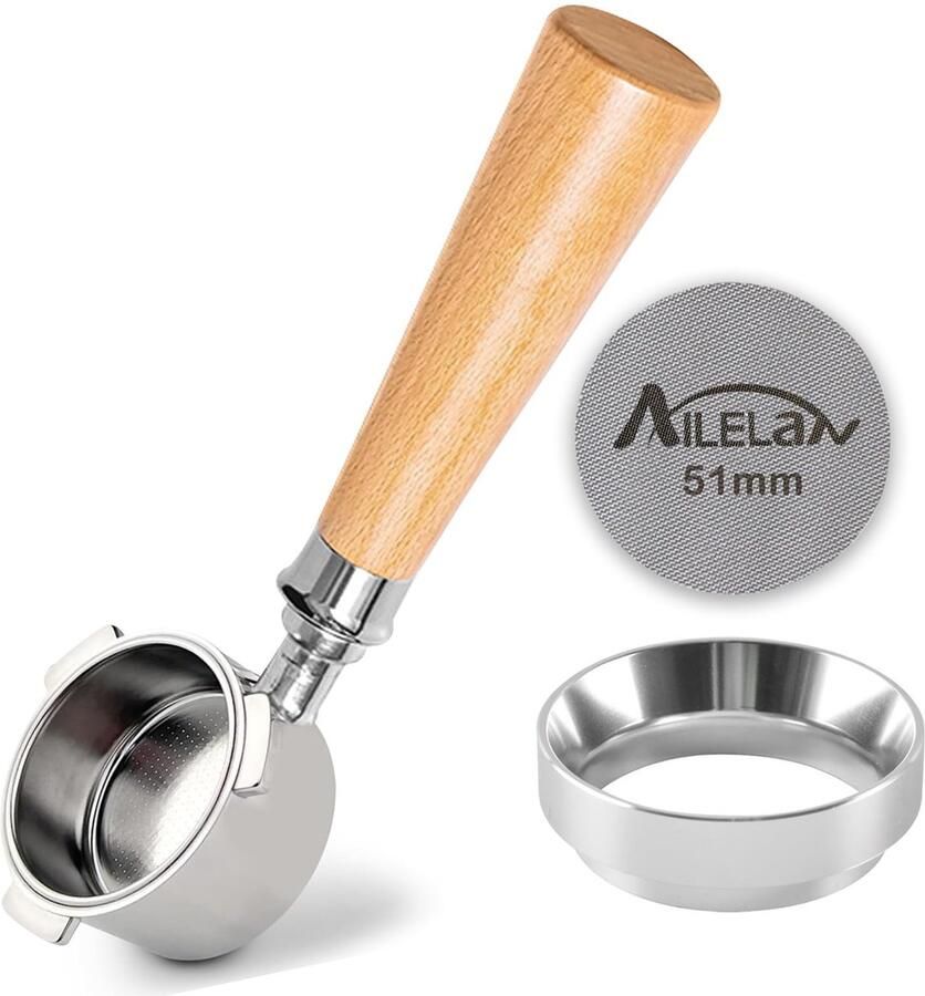 Dailygoody Bodemloze Portafilter 51mm Koffie Accessoires Professionals Barista Gear Delonghi Compatibel Koffiemachine Accessoires