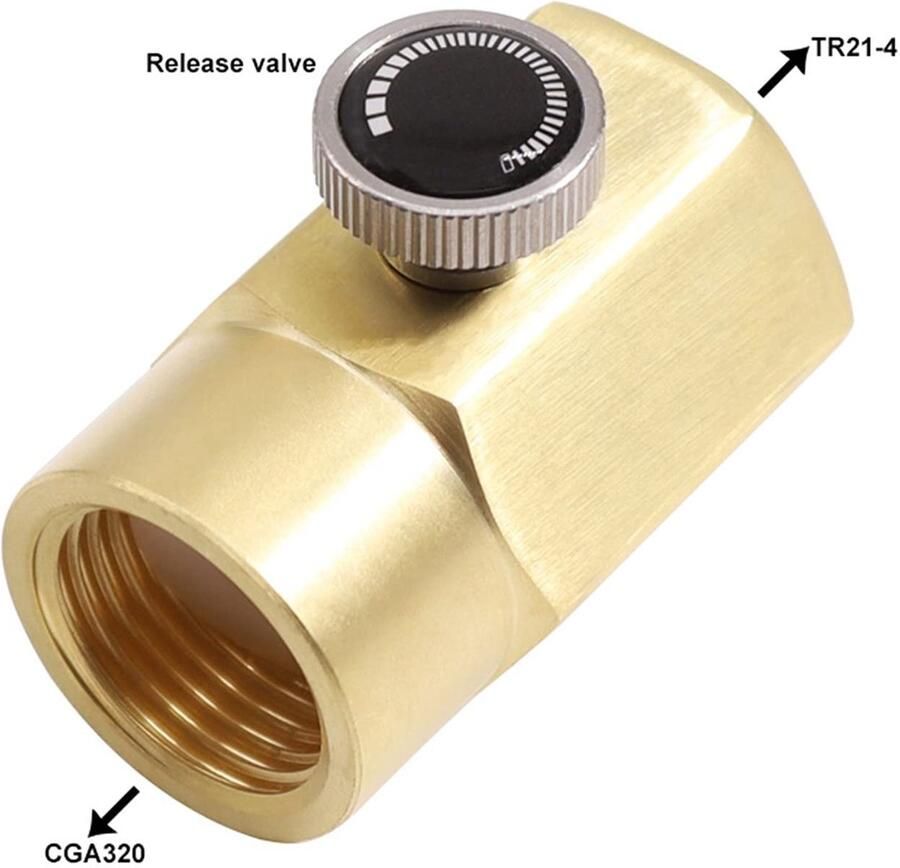 Dailygoody CO2 Cilinder Adapter Hoogwaardige Messing Eenvoudig te Installeren Ideaal voor Soda Flessen Duurzaam en Betrouwbaar Geschikt vo - Foto 2