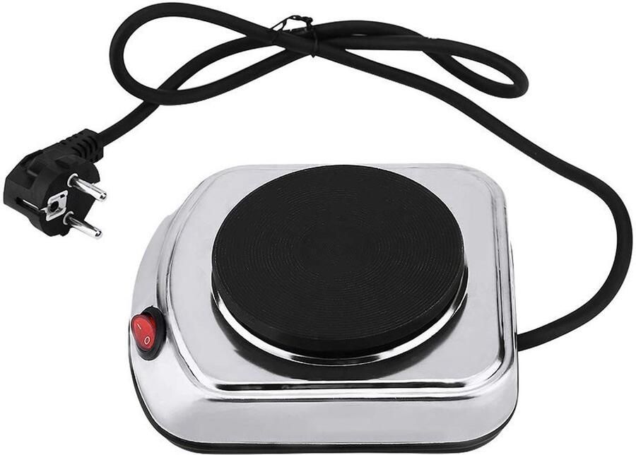 Dailygoody Koffieverwarming Elektrische Kookplaat Snelle Verwarming Mini Formaat Antiaanbaklaag Voor Thuis en Kantoor EU-stekker