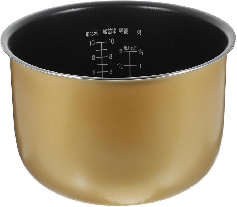 Dailygoody Kookpan Binnen Rijstkoker Aluminium 5 Liter Anti-aanbaklaag Universele Accessoires Voor Binnengebruik Chroomkleur
