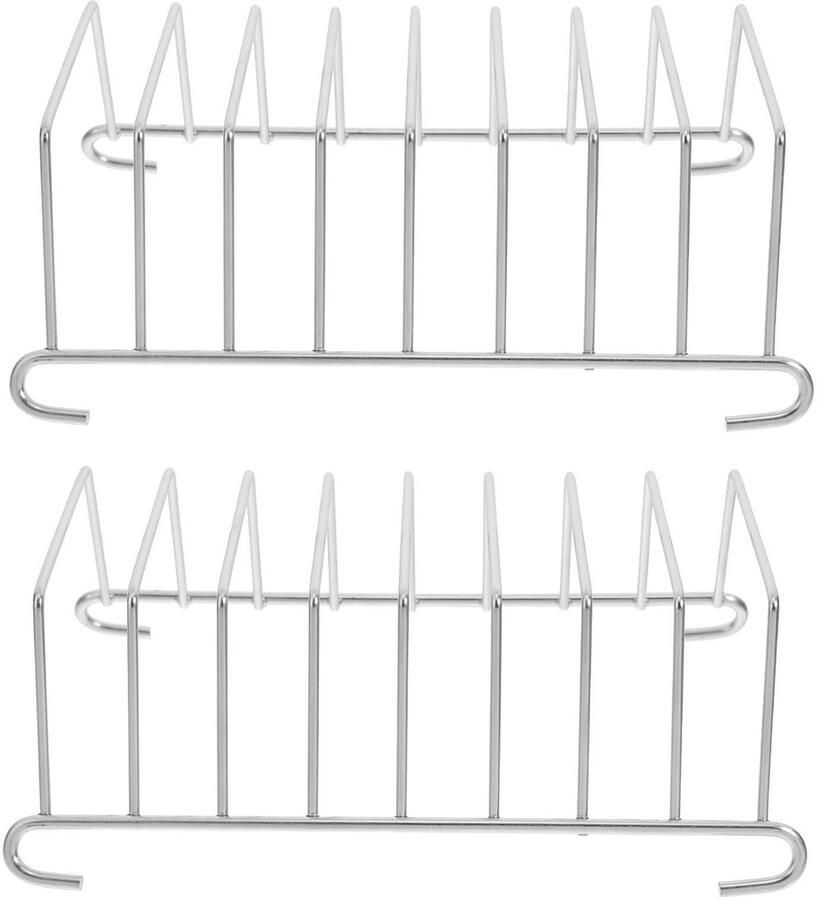 Dailygoody Multifunctionele Broodrooster Roestvrij Staal Elegant Design Snijplank Organizer Geschikt voor Air Fryer 2 Stuks