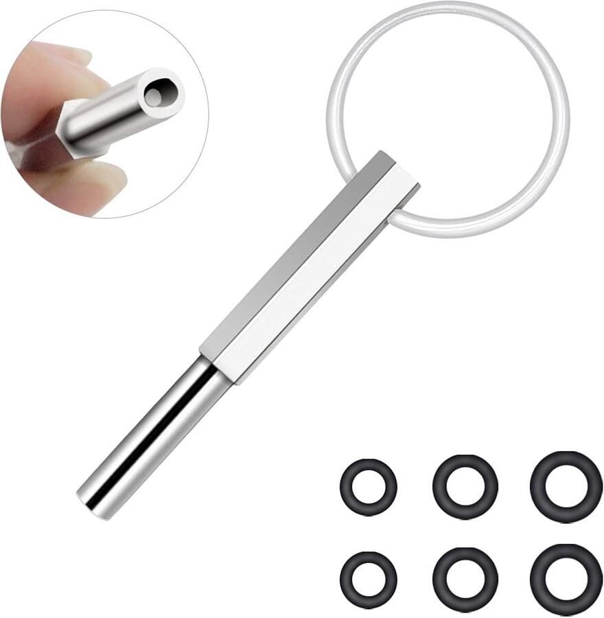 Dailygoody Ovale Kop Sleutel met Sleutelhanger Voor Jura Krups Koffiemachines Roestvrijstaal Magnetisch Duurzaam en Handig Geschikt vo