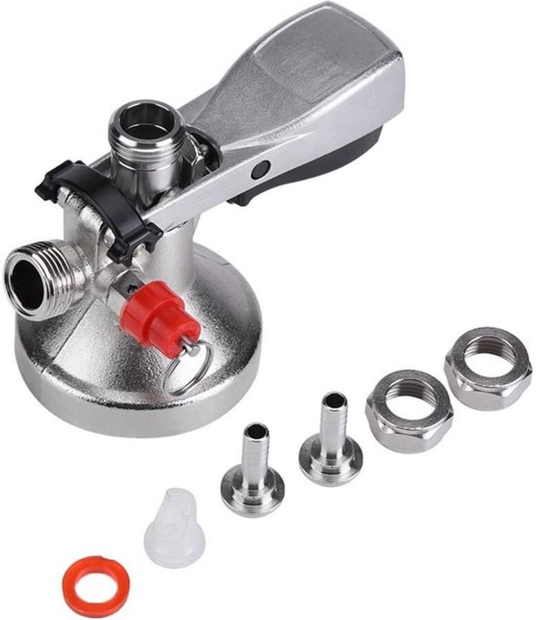 Dailygoody Roestvrij Staal Type G Vaten Koppeling Bier Dispenser Kraan Perfect voor Bier Trekker 8 mm Aansluiting Duurzaam en Betrouwba