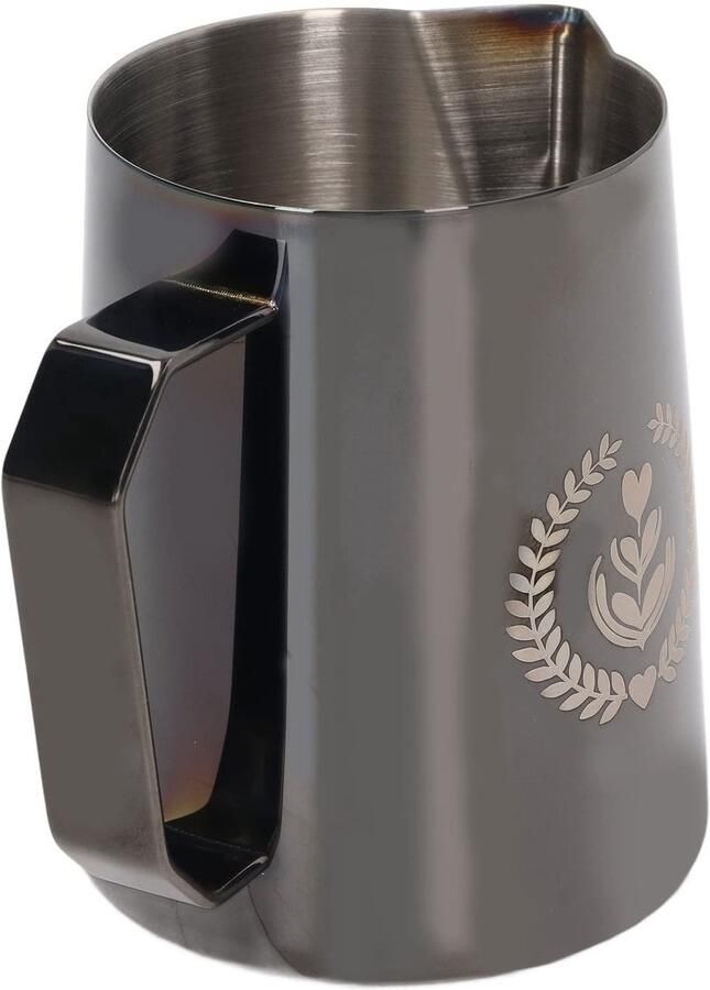 Dailygoody Roestvrijstalen Melkopschuimkan Melkopschuimer Duurzaam materiaal Compact formaat Ideaal voor koffie en cappuccino 450 ml
