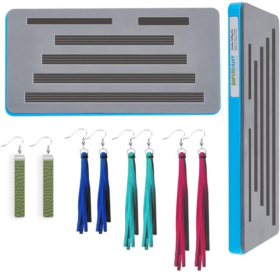 Dailygoody Snijmachine Houten Snijtemplate Duurzaam en Herbruikbaar 25 4 x 12 7 cm Voor Oorbellen en Leer Inclusief Beschermende Doos