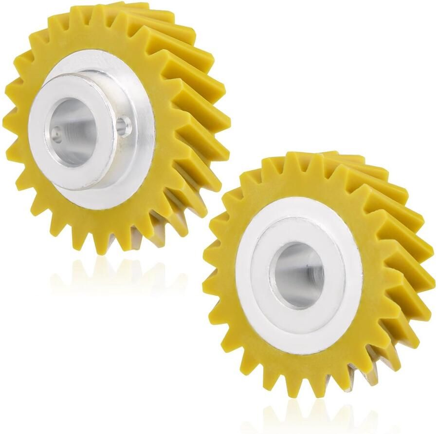 Dailygoody Worm Gear Vervangingsonderdeel Geel Mixer Accessoires Duurzaam en Betrouwbaar Geschikt voor Whirlpool Mixers 2-Pack