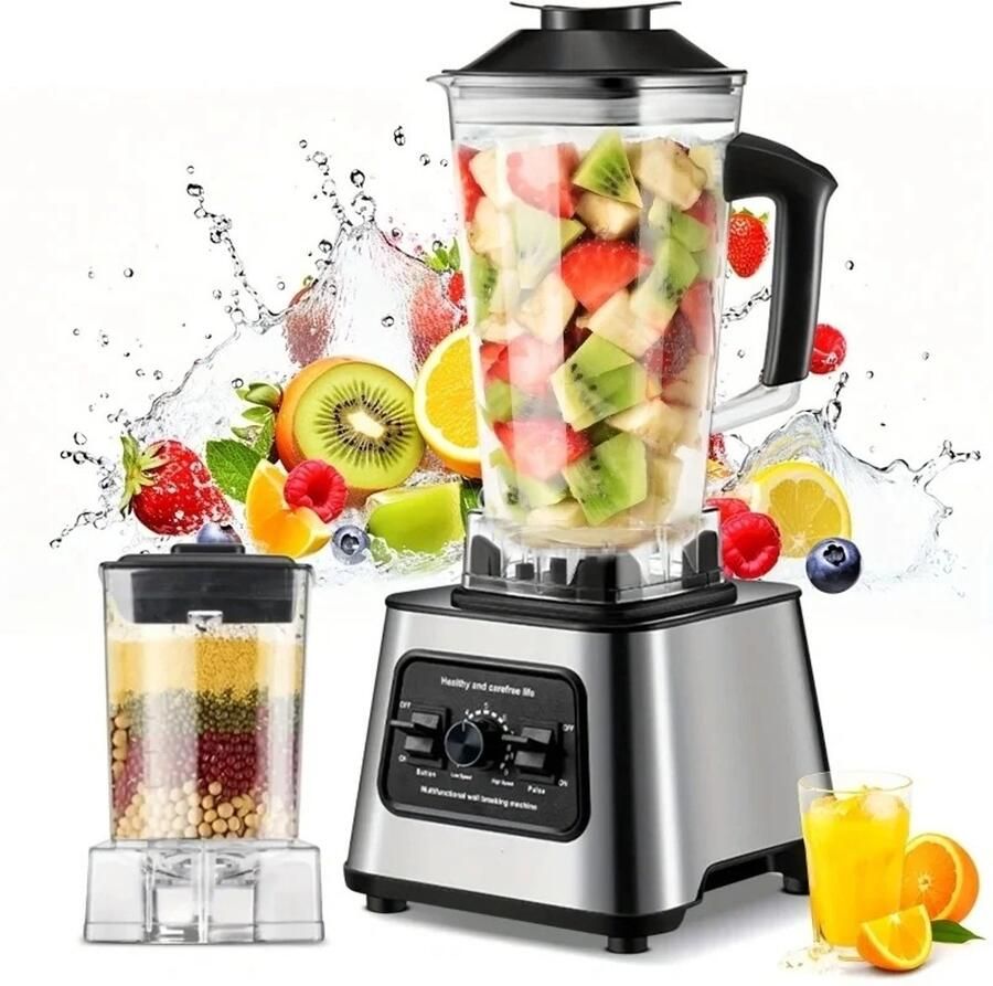 Damenzo Blender smoothie Keukenmachine Mixer Smoothie maker Keukenmixer Capaciteit 2.5 Liter 9 Versnellingen