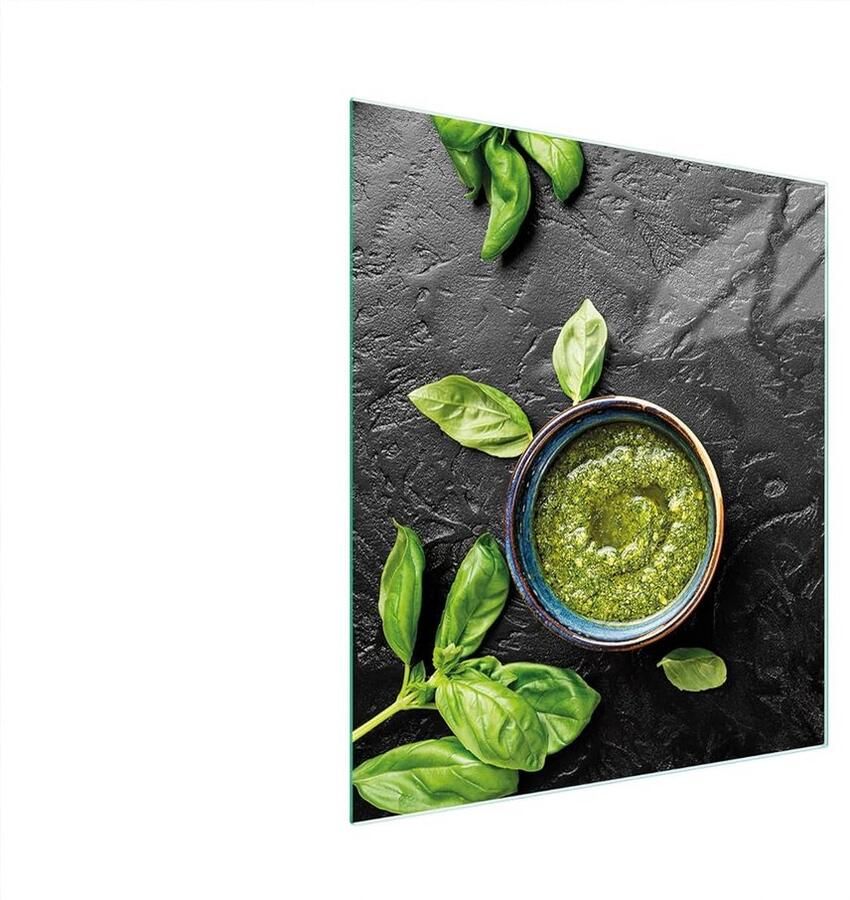 DarHuas afdekplaat voor fornuis 45 x 52 cm 1-delig afdekking voor keramische kookplaat inductie universele elektrische kookplaat spatbescherming glas decoratieve snijplank BASILICUM