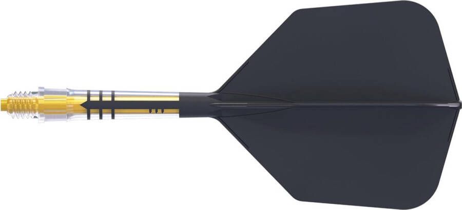 Dart Shaft en Vlucht Set van 3 Carbon Geïntegreerd met Grote Vleugelvorm