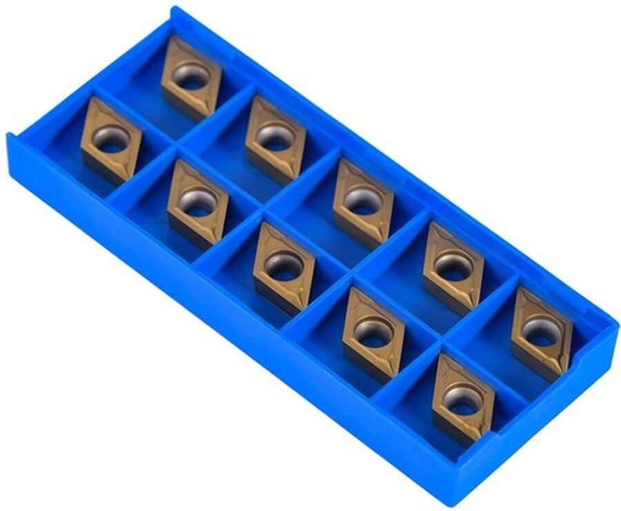 DCMT11T304-HM YBC251 Diamantvorm Hardmetalen Snijmachine Set 10 Stuks Geschikt voor Roestvrijstaal - Foto 1
