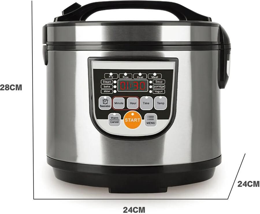 De Warenloods Rijstkoker 5 liter Elektrische rijstkoker Multifunctionele rijstkoker