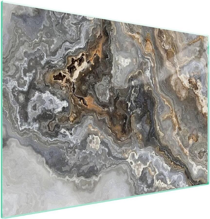 Decoratieve Afdekplaat van Gehard Glas voor Kookplaat (70x52 cm) Spatbescherming & Snijplank