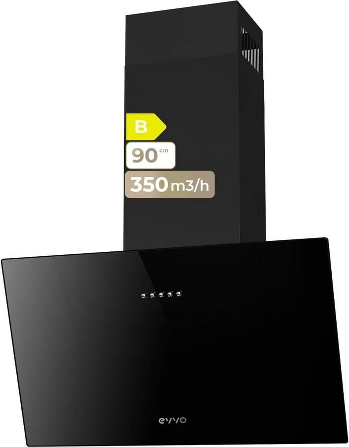 Decoratieve afzuigkap 60 cm met 350 m³ h zuigvermogen aluminium 3-laags filter LED verlichting