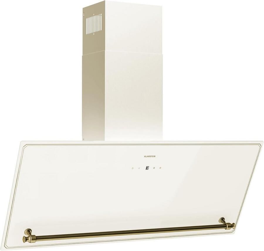 Decoratieve Afzuigkap 90cm Crème Goud Zeer Stil (52 dB) & Energiezuinig (A++)