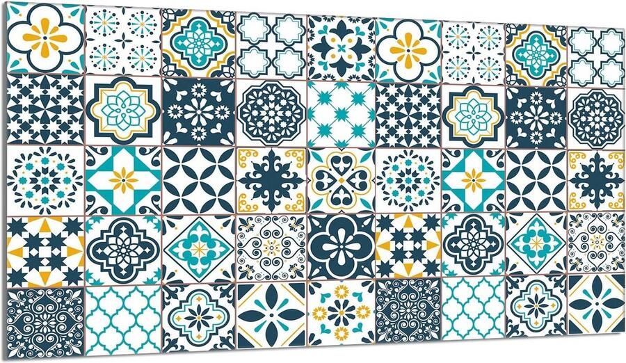 Decoratieve Glazen Afdekplaat voor Kookplaat Spatbescherming en Snijplank (90x52 cm)
