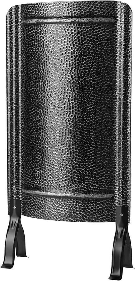 Decoratieve Hitteafleider voor Oven of Open Haard Gehamerd IJzer Zwart Zilver
