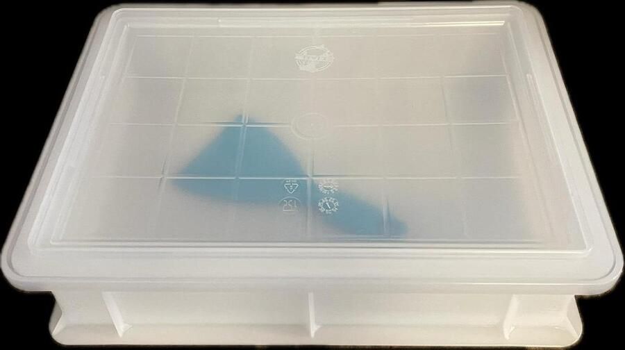 Deeg Container Brood Bakdoos Brood Bakken Met Deksel 40 x 10 cm Wit