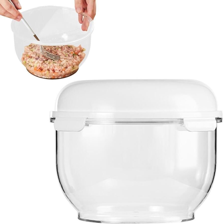 Deeg Fermentatiebox Rijzen Bewaren Brood Pizza Bakken Antiaanbaklaag BPA-vrij 21.8 x 13.6 x 15.8 cm Doorzichtig