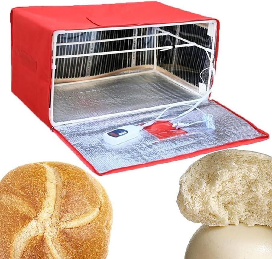 Deeg Fermentatiekast Rijskast Brood Bakken Constante Temperatuur 65x45x32cm Grijs